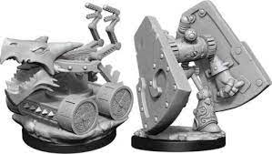D&D Miniature Figurine - Stone Defender & Oaken Bolter