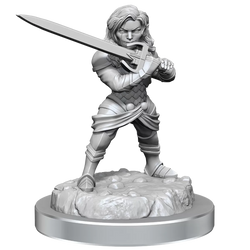 Critical Role Unpainted Miniatures Human Wizard Female & Halfling Holy Warrior Female