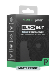 Palms Off Gaming Blackout Deck Sleeves Standard Size 100pc Matte