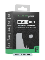 Palms Off Gaming Blackout Deck Sleeves Standard Size 100pc Matte