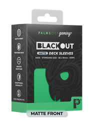 Palms Off Gaming Blackout Deck Sleeves Standard Size 100pc Matte