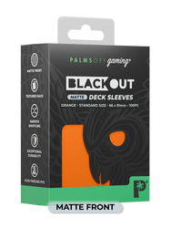 Palms Off Gaming Blackout Deck Sleeves Standard Size 100pc Matte