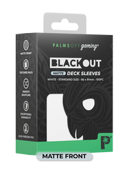 Palms Off Gaming Blackout Deck Sleeves Standard Size 100pc Matte