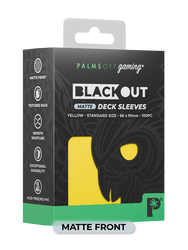 Palms Off Gaming Blackout Deck Sleeves Standard Size 100pc Matte