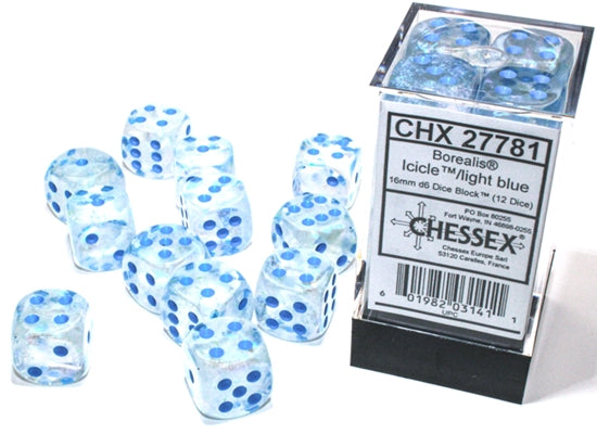 Chessex Dice Borealis 12d6