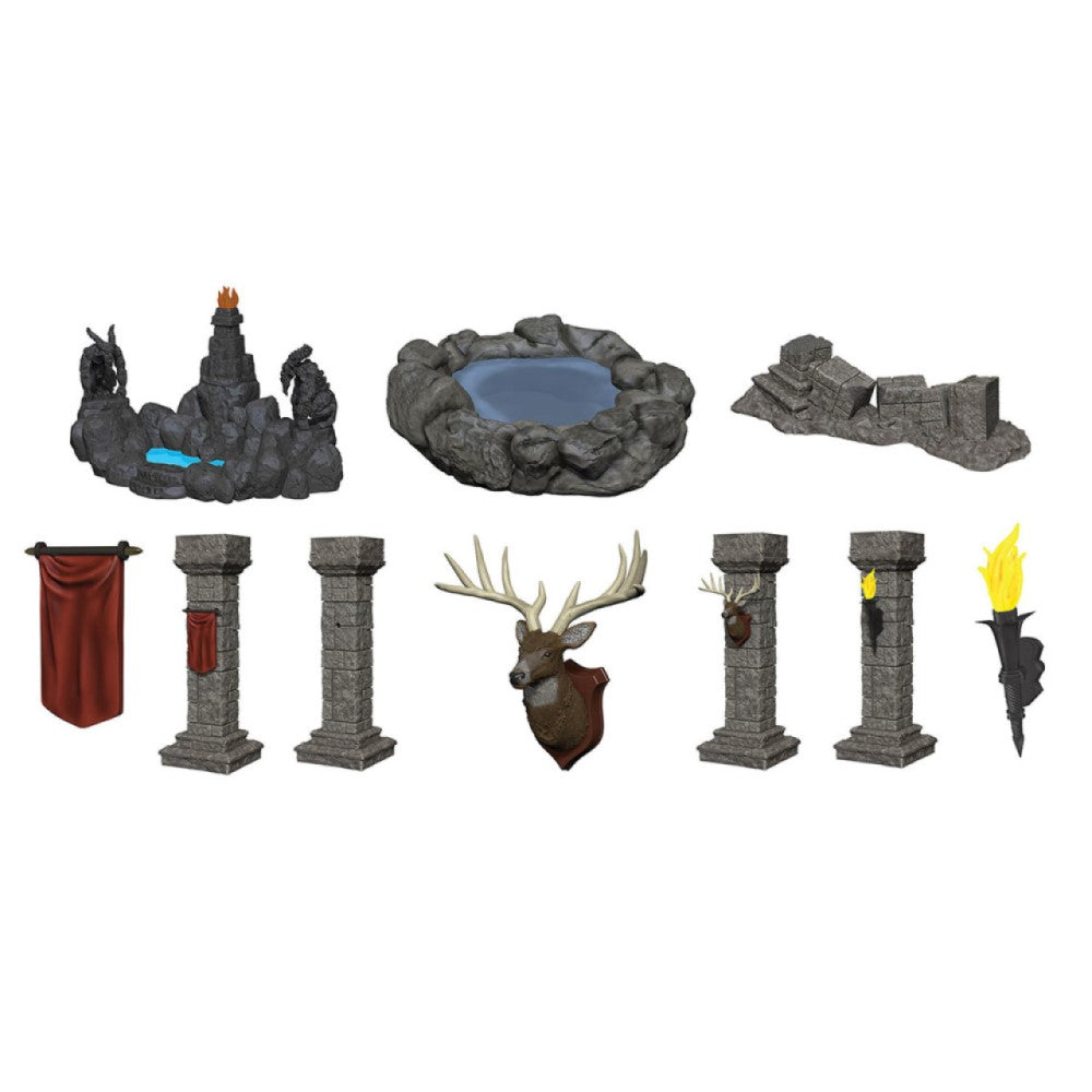 Wizkids Deep cuts Unpainted Miniatures: Pools & Pillars